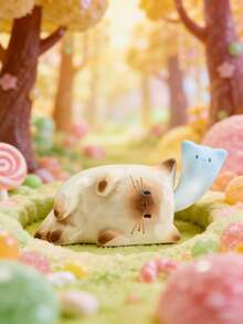 POKOJA LAND POKOJA LAND 1/4PCS Cat Crystal PAI Mood Blind Box Cartoon Cute Desk Resin Craft Ornament Collectible Art Piece For Festival Gift Idea - Multicolor - View 4