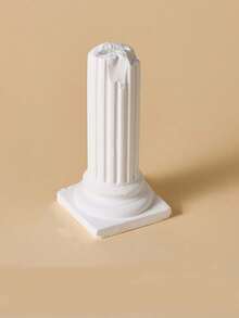 1 Creative European Retro Plaster Weathered Cracked Roman Column Ring Display Stand, Which Can Be Used As A Showcase Prop Or Seat To Add Fun To Life; Ladies' Jewelry Storage Rack, A Must-Have For Travel, For Back To School Dormitory Storage - Multicolor - View 5