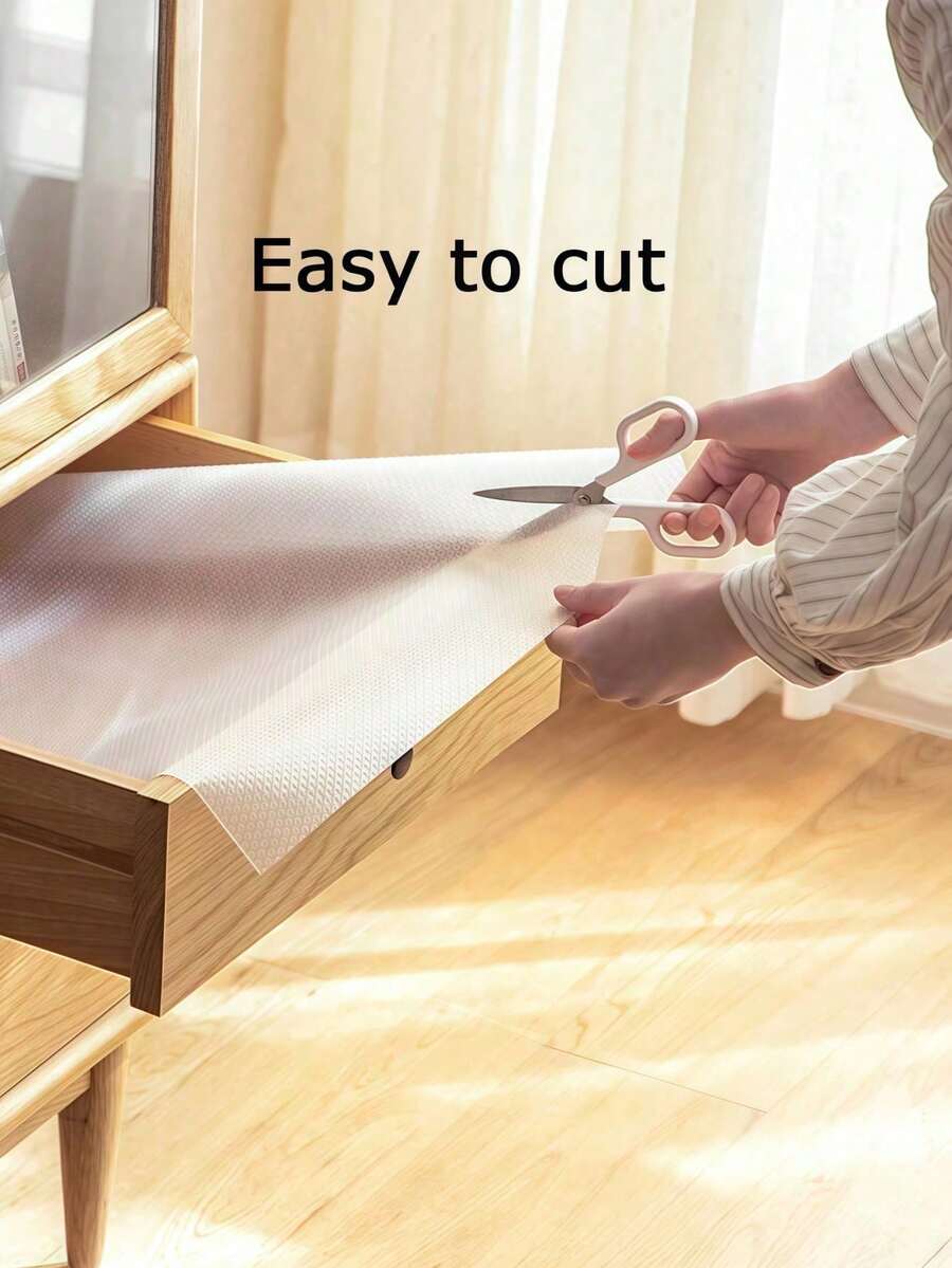 1卷厨房橱柜衬垫，采用EVA材质，防油防潮，可裁剪成所需尺寸，适用于架子、抽屉、橱柜、冰箱搁板、餐垫等。 - 彩色 - 查看 1