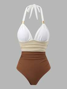 Swim Oasis 2026 New Spring/Summer 2pcs Women Swimsuit, European & American Style Halter Backless Beach Vacation Swimwear Set - Multicolor - View 3