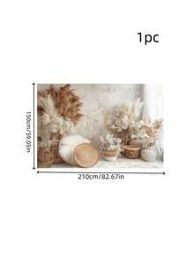 1pc Boho Style Brown Background Banner,Suitable For Parties, Birthdays, The Perfect Birthday Gift, Multi-Size Selection, Party Photo Background, Easy To Hang, Perfect For Indoor/Outdoor Celebrations, Birthday Parties, Holiday Decorations, Indoor And Outdoor Garden Decorations - Multicolor - View 3