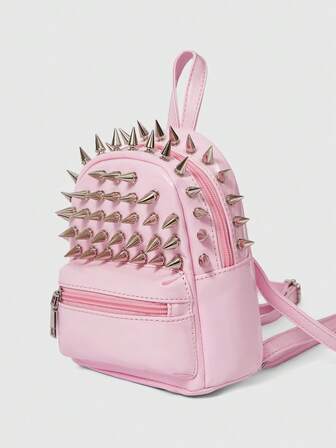 Grunge Punk Nische Design Nieten Quaste gefaltete Doppelschultertasche, Punk Street Style