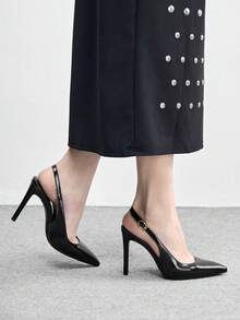 CUCCOO BIZCHIC New Versatile Pointed Toe High Heels For Women Spring Shoes - Graphite Black - View 5