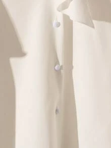 Franclia 优雅法式编织蝴蝶袖领蝴蝶结衬衫，女士白色 - 白色 - 查看 5