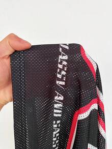 Coolane 女士夏季街头风外出休闲运动印花透气网眼宽松针织T恤 - 黑與白 - 查看 7