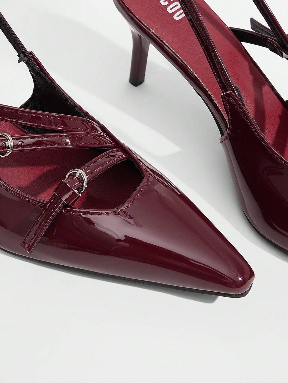 CUCCOO SZL Women's Pointed-Toe Buckle Design Fashionable And Elegant High-Heeled Sandals Summer Shoes