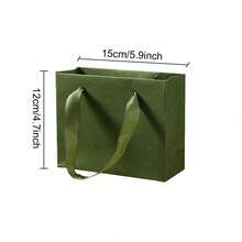 10 piezas/Bolsa de papel verde retro, tamaño pequeño, bolsa de regalo, bolsa de almacenamiento, bolsa de papel dedicada a la caja de regalo, adecuada para Pascua, Día de la Madre, Baby Shower, Boda - Multicolor - Ver 6