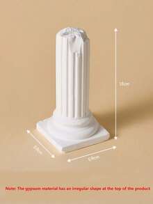 1 Creative European Retro Plaster Weathered Cracked Roman Column Ring Display Stand, Which Can Be Used As A Showcase Prop Or Seat To Add Fun To Life; Ladies' Jewelry Storage Rack, A Must-Have For Travel, For Back To School Dormitory Storage - Multicolor - View 9