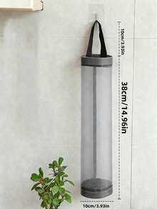 1个布艺壁挂式多口袋收纳架，厨房壁挂式垃圾袋架，适用于厨房、家庭洗衣房和家居收纳 - 彩色 - 查看 6