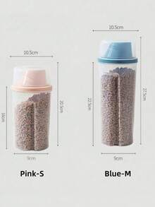 1PC Pet Food Storage Container Vacuum Grain Moisture Proof Canister For Cat Dog Food Sealed Barrel Holiday Gift Christmas - Blue - View 4