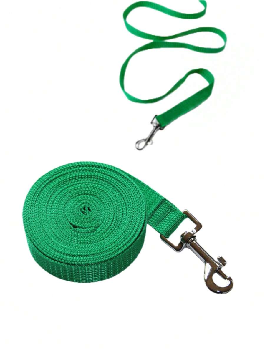 1pc Pet Leash. Sturdy And Durable, Suitable For Long Walks. Comes With A High-Quality Hook That Is Durable, Bite-Proof, And Rust-Proof; Suitable For Small, Medium, And Large Dogs - Green - View 1