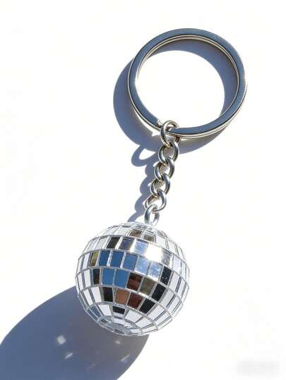 10Pcs/30Pcs Disco Ball Keychain, 10Pieces Disco Ball Party Favors Keychain 70s Disco Keychain Silver Mirror Ball Keychain Ball Party Supplies 1970s Party Favors Set For Halloween Christmas Party Decorations