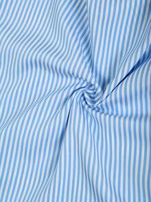 GlowEve Women's Striped Ruffle Trim Long Sleeve Casual Shirt - Blue - View 7