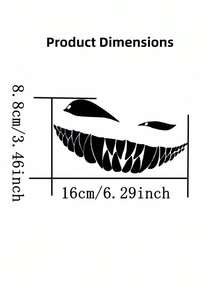 Zazumi Smiling Demon Gothic Vinyl Decal Waterproof Car Sticker For Window Bumper Laptop Motorcycle Helmet Spooky Decor Holiday Season Gift Ideas Must Haves - Multicolor - View 4