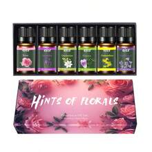 Set de 6 piezas de aceites esenciales de aromaterapia, con aroma a plantas, que incluye vela, piedra aromática, humidificador, ambientador de coche y recambio de aceite - Múltiples aromas - Ver 2