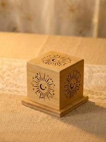 Cirelle Ritual Incense Set - Holy Flame Holder With Sandalwood Storage, For Space Cleansing, Meditation Decor & Meaningful Gift, Incense Burner - Brown - View 2