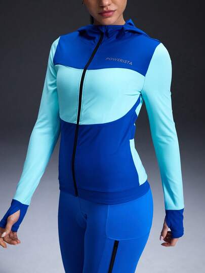 Powerista Women's Long Sleeve Hooded Outdoor Sports Professional Cycling Jersey