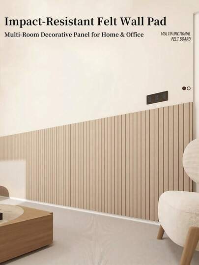 1PC Reusable No-Nail Soft Wall Cushion Panel, Adhesive Felt Wall Decor Board For Home & Office, Suitable For Decorating Feature Wall, Room Decor, Wall Covering, Photo Wall And Storage Organization In Bedroom, Study, Living Room, Entryway, Office