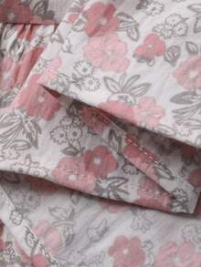 DAZY Teen Girls' Minimalist Print Short Sleeve Pajamas Summer Easter - Pink - View 8