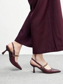 CUCCOO BIZCHIC 女士高跟鞋 - 酒紅色 - 查看 3
