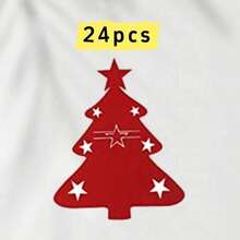 12 Pieces Christmas Tree Silverware Holders, Felt Tableware Bags Christmas Table Decorations, Christmas - Multicolor - View 14