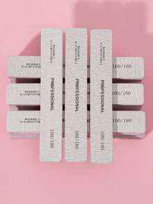 25pcs Nail Files, 100/180 Grit Sandpaper Nail Files, 10pcs Professional Washable Double-Sided Coarse Foot File, Heavy Duty, For Acrylic Nail Removal, Pedicure Manicure Tools - Multicolor - View 3