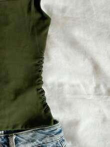 Glimmora 女士休闲纯色无袖背心，夏季 - 綠色 - 查看 4