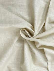 Aloruh 女士长袖棉质舒适褶皱腰身长款亚麻连衣裙，秋冬长袖长裙棉质连衣裙端庄连衣裙女士长裙 - 杏色 - 查看 3