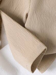 Newborn Baby Boy Casual Cute Versatile White Long Sleeve Shirt And Pants Set,Kids - Navy Blue - View 5