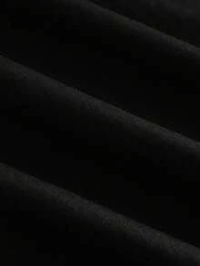 TOKVUE Men's Casual Letter Print Zip-Up Hoodie And Shorts Set - Black - View 8