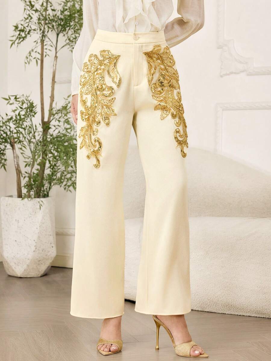 Modelyn 女裤 - 杏色 - 查看 1