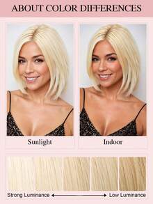 女士真发发片 适合稀疏头发的女士的真人发片 蕾丝发片 夹式接发 金色 金色 S613#