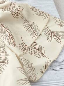 Linhara Blusa casual da donna con stampa botanica a foglie, collo rotondo, doppio strato, maniche corte, adatta per uso casual, elegante, versatile, dolce, per appuntamenti, stile retrò, spiaggia, vacanza. Nuovi arrivi, bluse e top da donna per l'estate. - Multicolore - Visualizzare 5