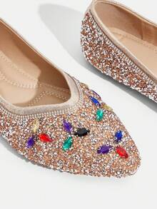 CUCCOO TILAWA Women Flats - Gold 1 - View 6