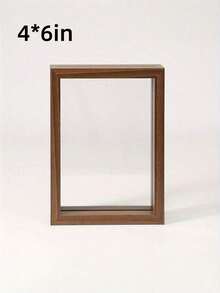 1个木质双面透明相框，适用于桌面摆放。有浅色和深色木纹可选。加厚高清亚克力透明面板。适合存放照片和植物标本。新款桌面装饰相框。 - 深木色 - 查看 10