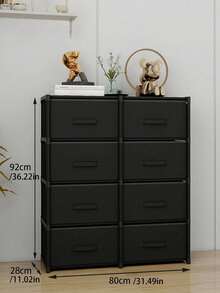 Closet; Portable Closet, Closet Organizer, Autumn Decorative Home Supplies. Multi-Functional, Available In Medium Size, Cube Storage Cabinet With Drawers, Dust-Proof Closet, Shelves, Shoe Rack, Shoe Cabinet, Independent Display Stand, Freely Assembleable, Floor-Standing Assembly Storage Rack, Bookshelf - Multicolor - View 13