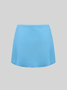 Sweetra Bộ đồ bơi liền thân màu vàng kẻ caro phối xanh dương dễ thương cho kỳ nghỉ xuân/hè 2022, kèm váy. - Nhiều màu - Xem 10