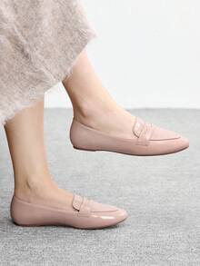 CUCCOO BIZCHIC Women's Round Toe Flat Coffee Color Loafers, Comfortable For Daily Commute, Dates, Gatherings, Shopping, And Office Wear