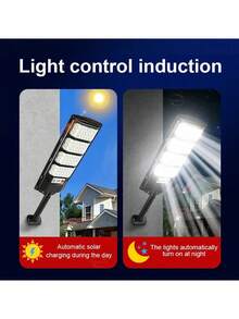 800000LM Super Powerful Solar LED Light Outdoor 500W High Power Outdoor Solar Wall Lamp Garden Street Spotlight - Black - View 6