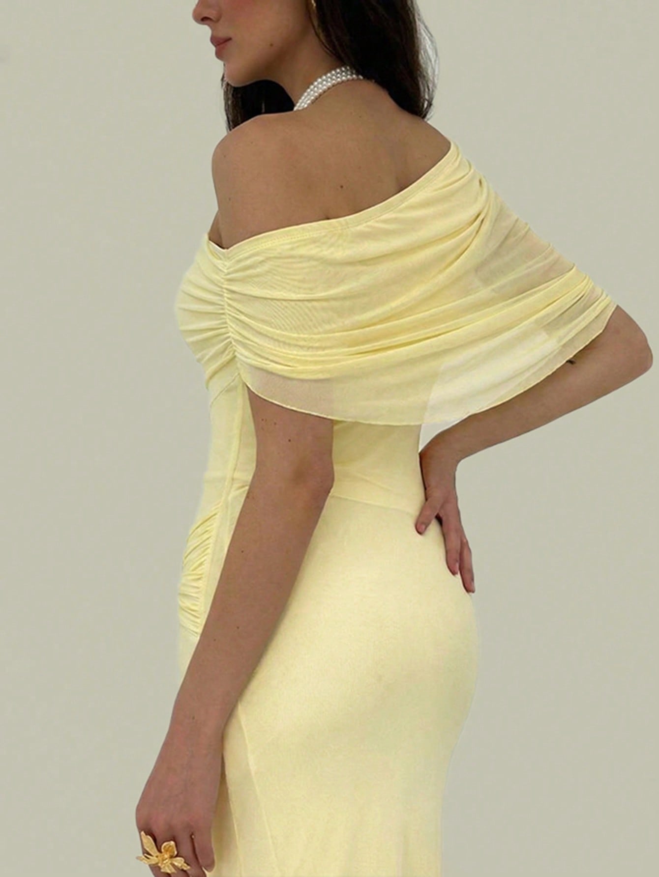 Aloruh فستان نسائي أنيق للعطلات والمواعيد، رقبة غي...