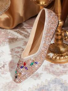 CUCCOO TILAWA Women Flats - Gold 1 - View 3