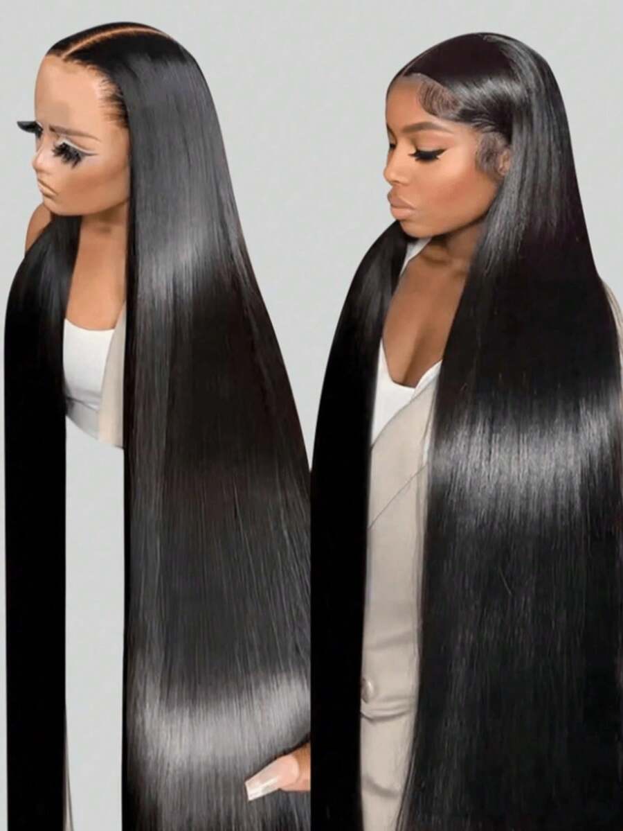 NATAN 200% 密度丝滑长款前蕾丝假发 自然黑蕾丝直发预剪蕾丝假发 即戴即用免胶直发假发 高清透明蕾丝假发 - 自然色&黑色系 - 查看 1