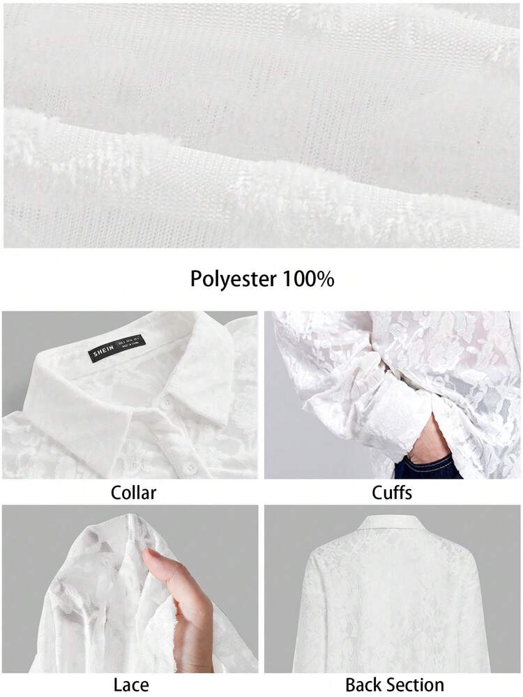 SHEIN Maija Women White Lace Sleeveless Jumpsuit, Versatile, Elegant, Comfortable, Fitted, Suitable For Summer & Valentine's Day Festival