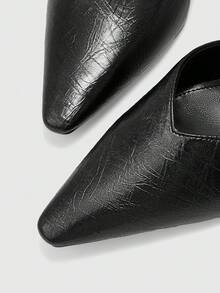 CUCCOO BIZCHIC Sandalias de tacón alto de unicolor minimalista para mujer, Día de San Valentín - Negro - Ver 8