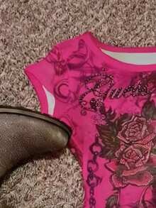 Glimmora 女士数码印花修身短袖T恤 - 彩色 - 查看 3