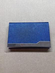 Business Card Holder Large Capacity PU Organizer Box, Portable For Office, Trade Show School Supplies, Back To School - Leather Business Card Holder - View 8