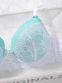 DesireSculpt 1 buah Bra Tanpa Kawat Seksi dengan Hiasan Renda untuk Wanita Berpayudara Kecil - MultiWarna - View 4