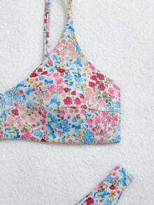 Swim Mod Bộ 2 món bikini nữ họa tiết hoa ngẫu nhiên nhiều màu sắc dễ thương dành cho kỳ nghỉ hè ở bãi biển. - Nhiều màu - Xem 5