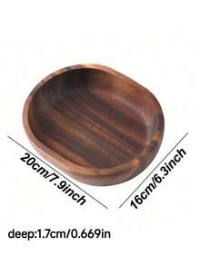 3 Pieces / 1 Piece: Elliptical, Flat-Bottomed Salad Bowl Made Of Rosewood - Brown - View 9