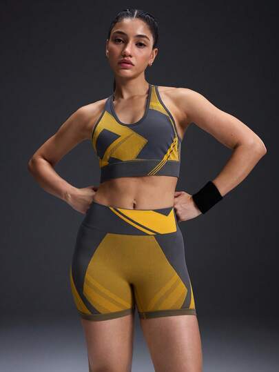 Powerista Women All-Over Print Scoop Neck Tank Top And Shorts Sports Set